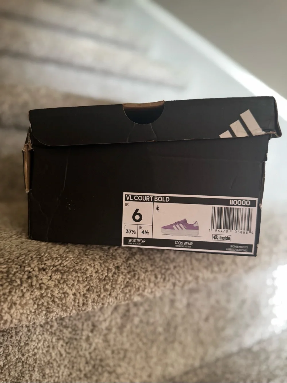adidas Women's VL Court Bold Size 6 (Kids 5) NWT
